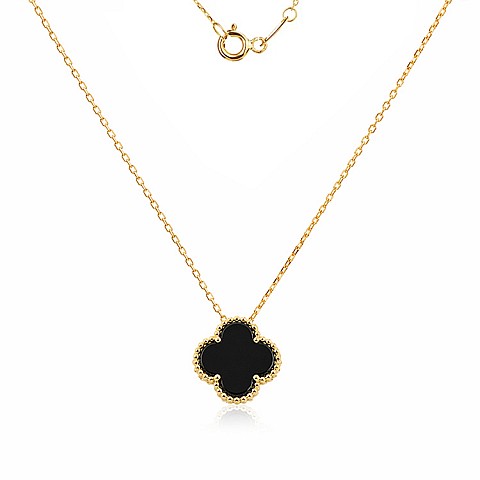 Златно колие Clover