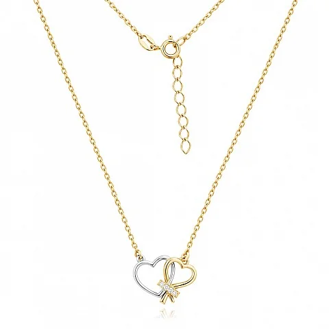 Златно колие Two Hearts