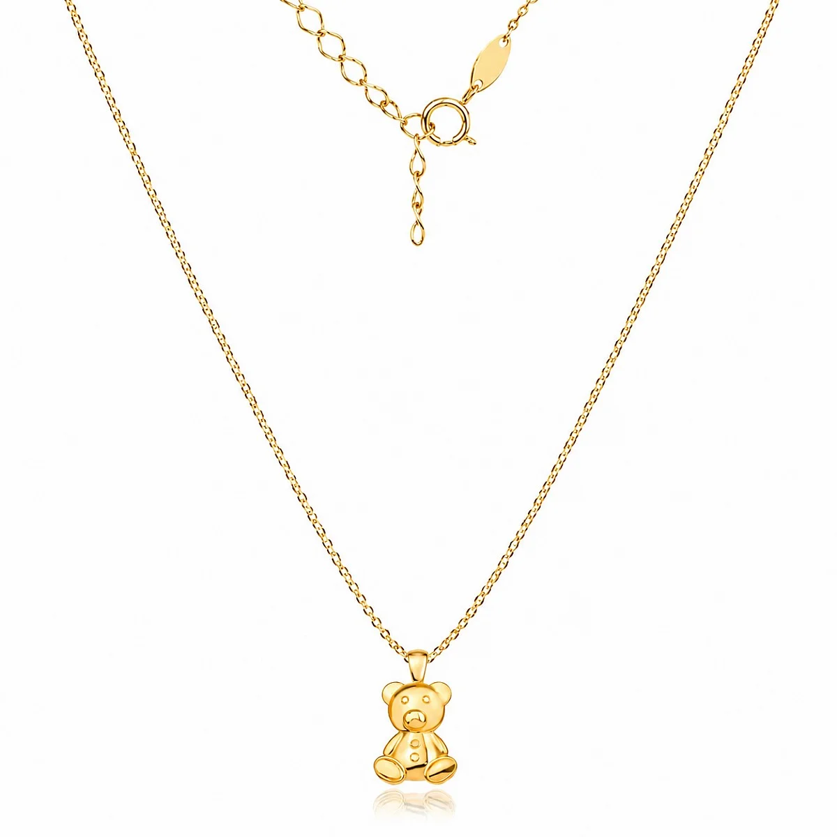 Златно колие Bear от 14K злато без камъни