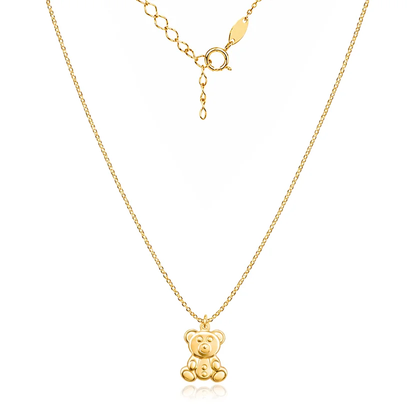 Златно колие Bear от 14K злато без камъни