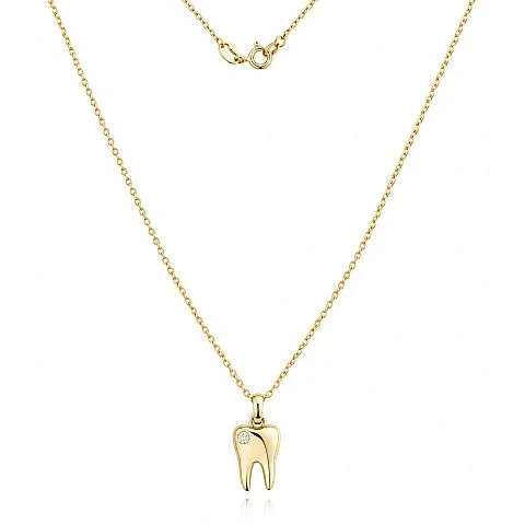 Колие с диамант Dentelle