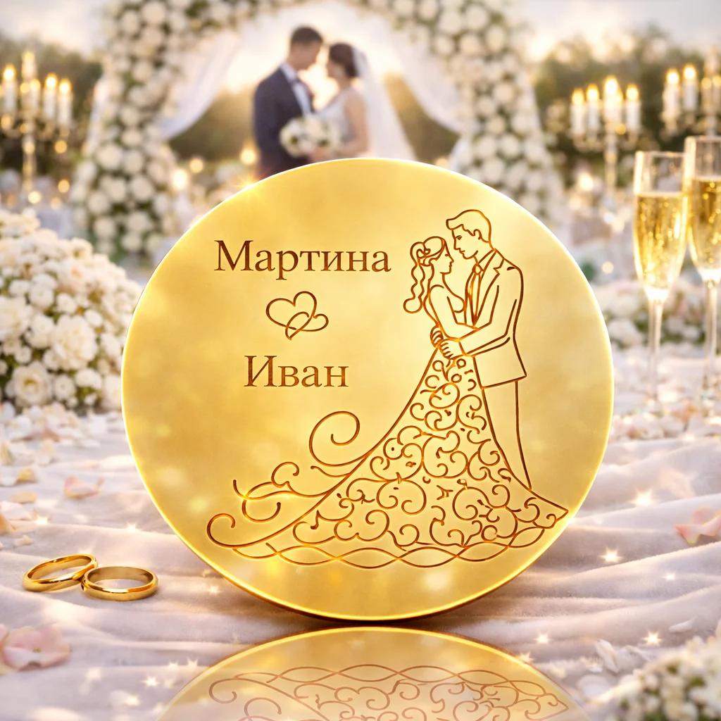 Златна монета за сватба или годишнина - МЕДАЛЬОНИ (Златни и сребърни бижута)