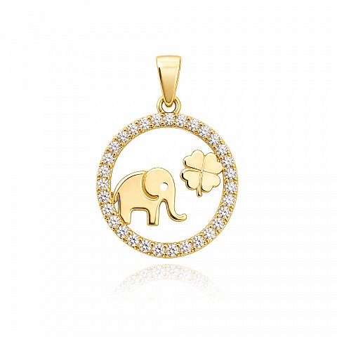 Златен медальон Elephant Luck