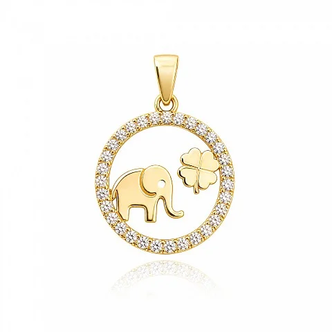 Златен медальон Elephant Luck