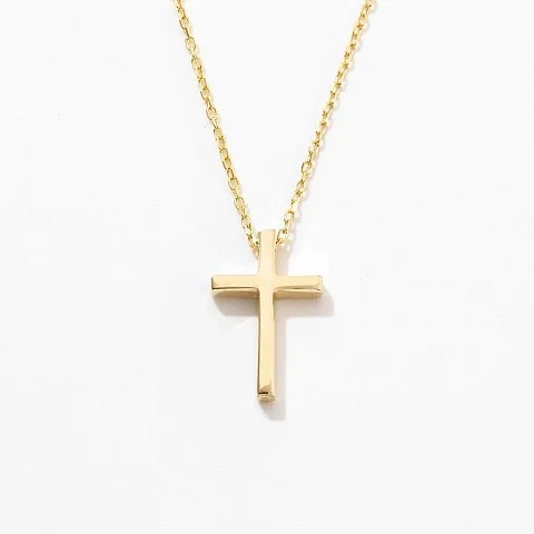 Златно колие Cross Choker