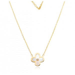 Златно колие Clover