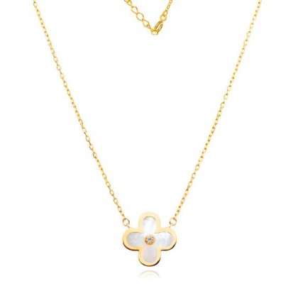 Златно колие Clover