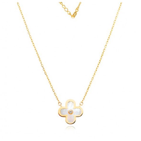 Златно колие Clover