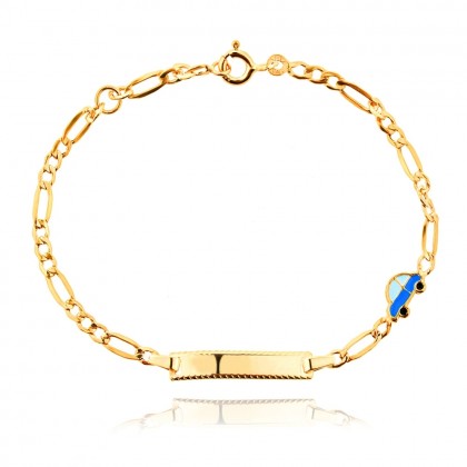 ЗЛАТНА ДЕТСКА ГРИВНА С КОЛА 