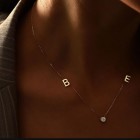 Златно колие с две букви