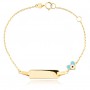 Златна детска гривна Blue Hearty