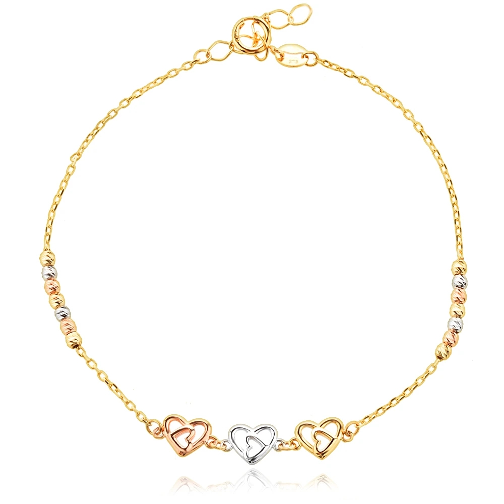 Златно колие Two heart