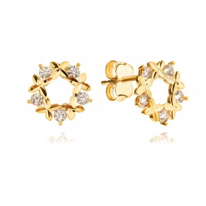 златни обеци Леора