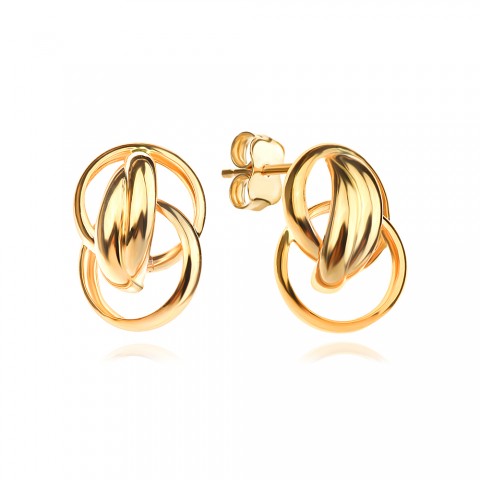 Златни обеци Кnots