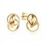 Златни обеци Кnots