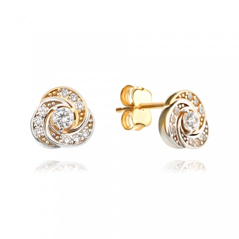 Златни обеци Spiral