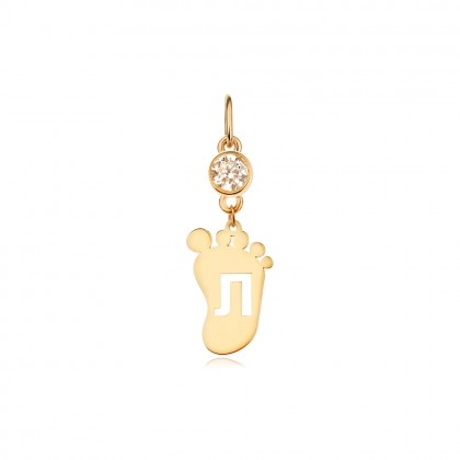 Златен мадальон бебешки крачета 