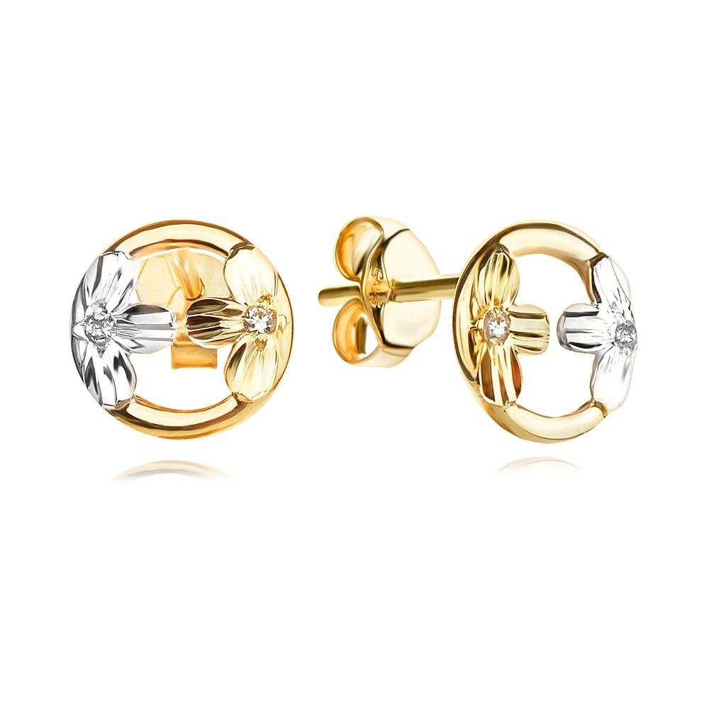 Златни обеци Duo Flora