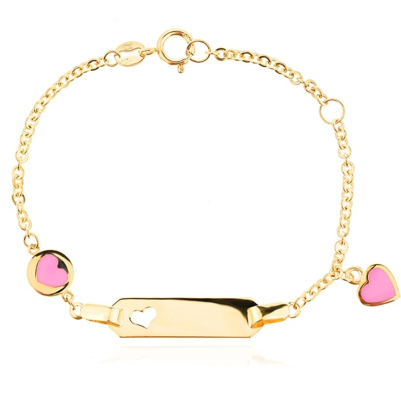 Златна детска гривна Mini Love