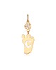 Златен мадальон бебешки крачета 