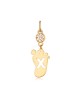 Златен мадальон бебешки крачета 