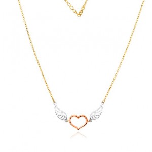 Златно колие Heart Wing