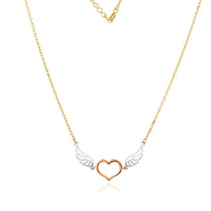 Златно колие Heart Wing