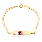 Златна детска гривна Welcome Baby