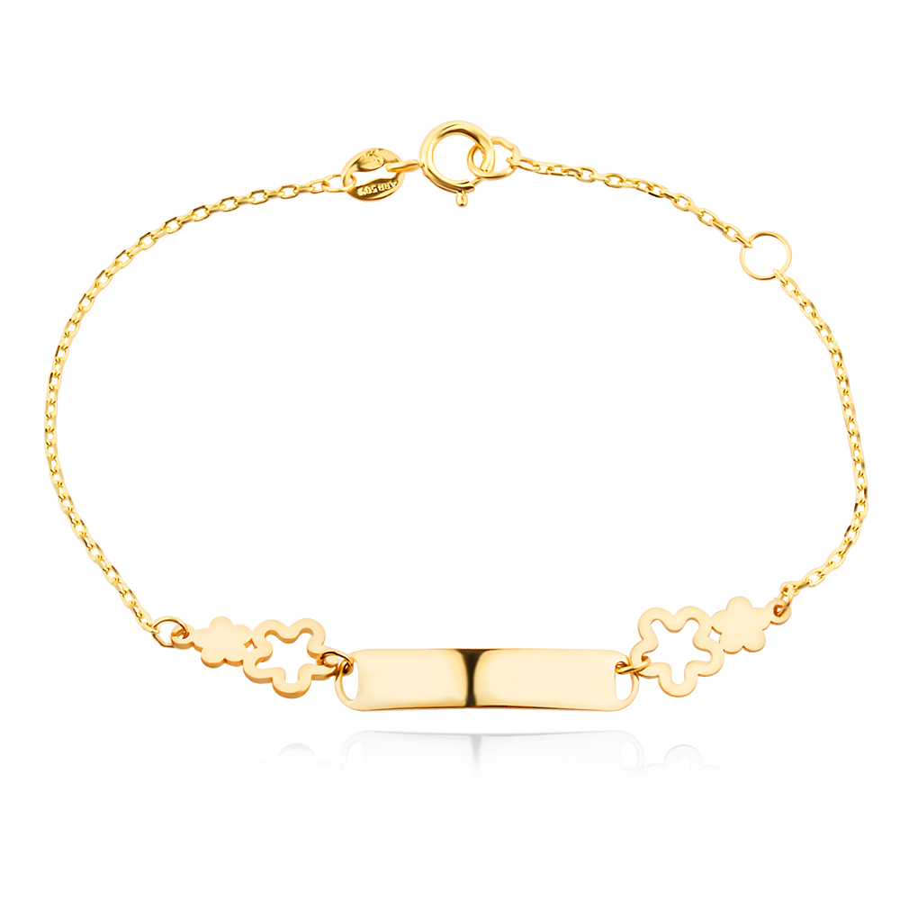 Златна детска гривна Flower