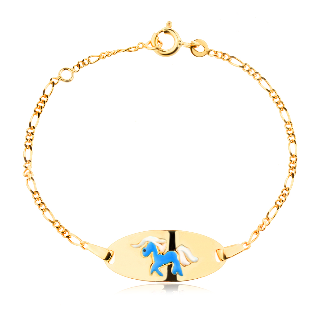 Златна детска гривна Boy Pony