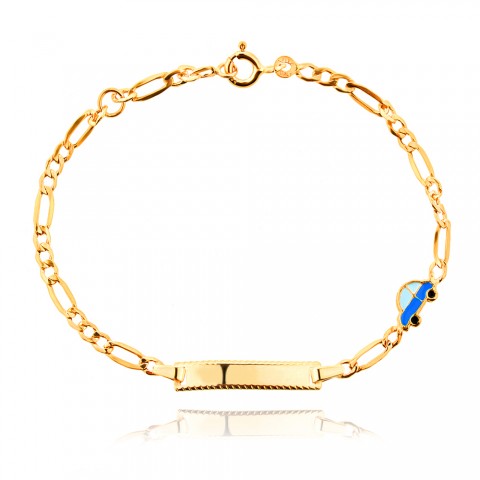 Златна детска гривна Blue Racer