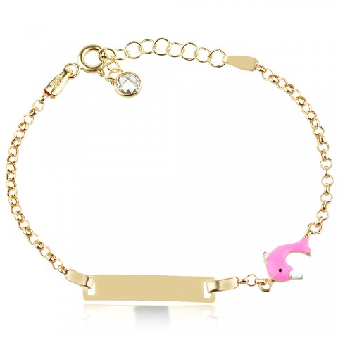 Златна детска гривна Pink Dodo