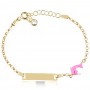 Златна детска гривна Pink Dodo