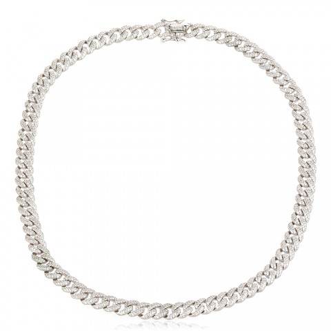 Сребърно колие Cuban