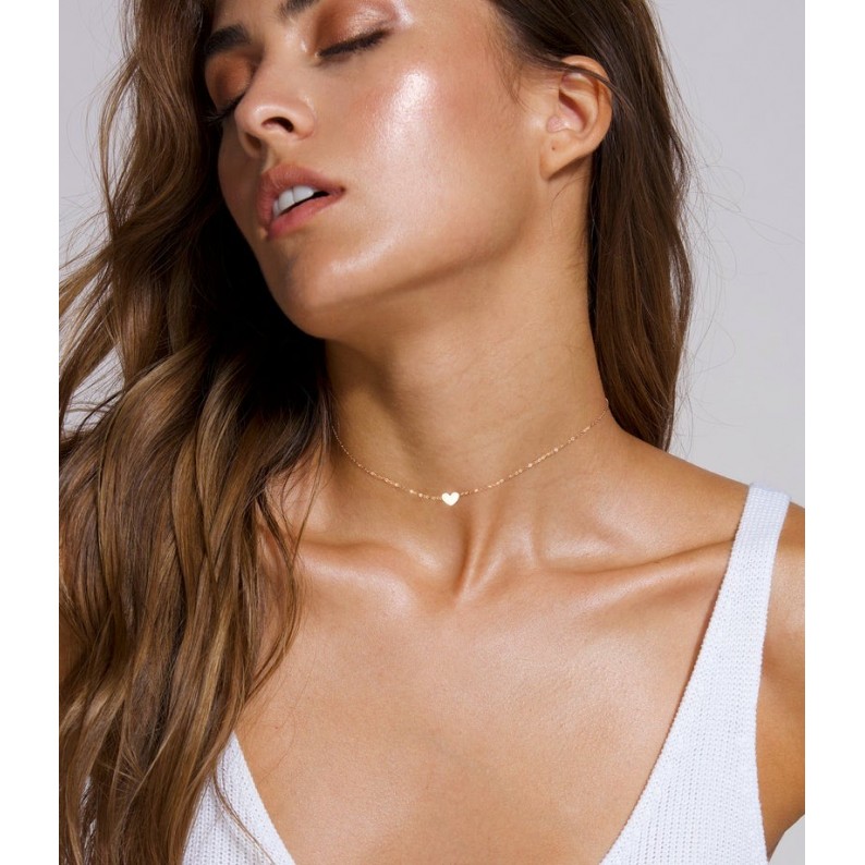  Златно колие Сърце