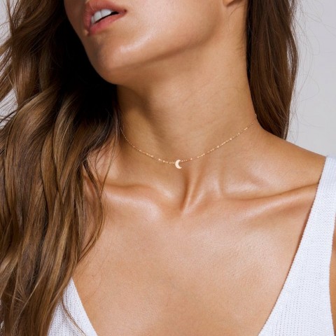 Златно колие Silver Moon