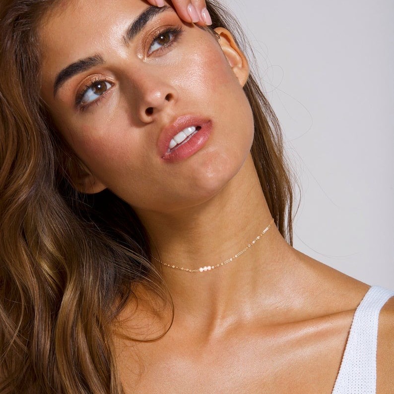 Златно колие с Перлички