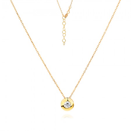 Златно колие с едно камъче