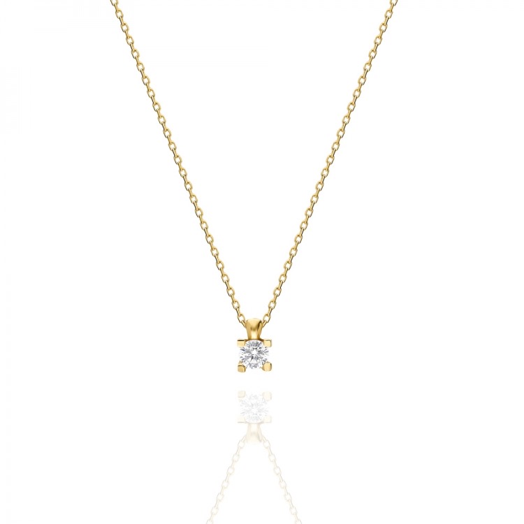 Златно колие с едно камъче