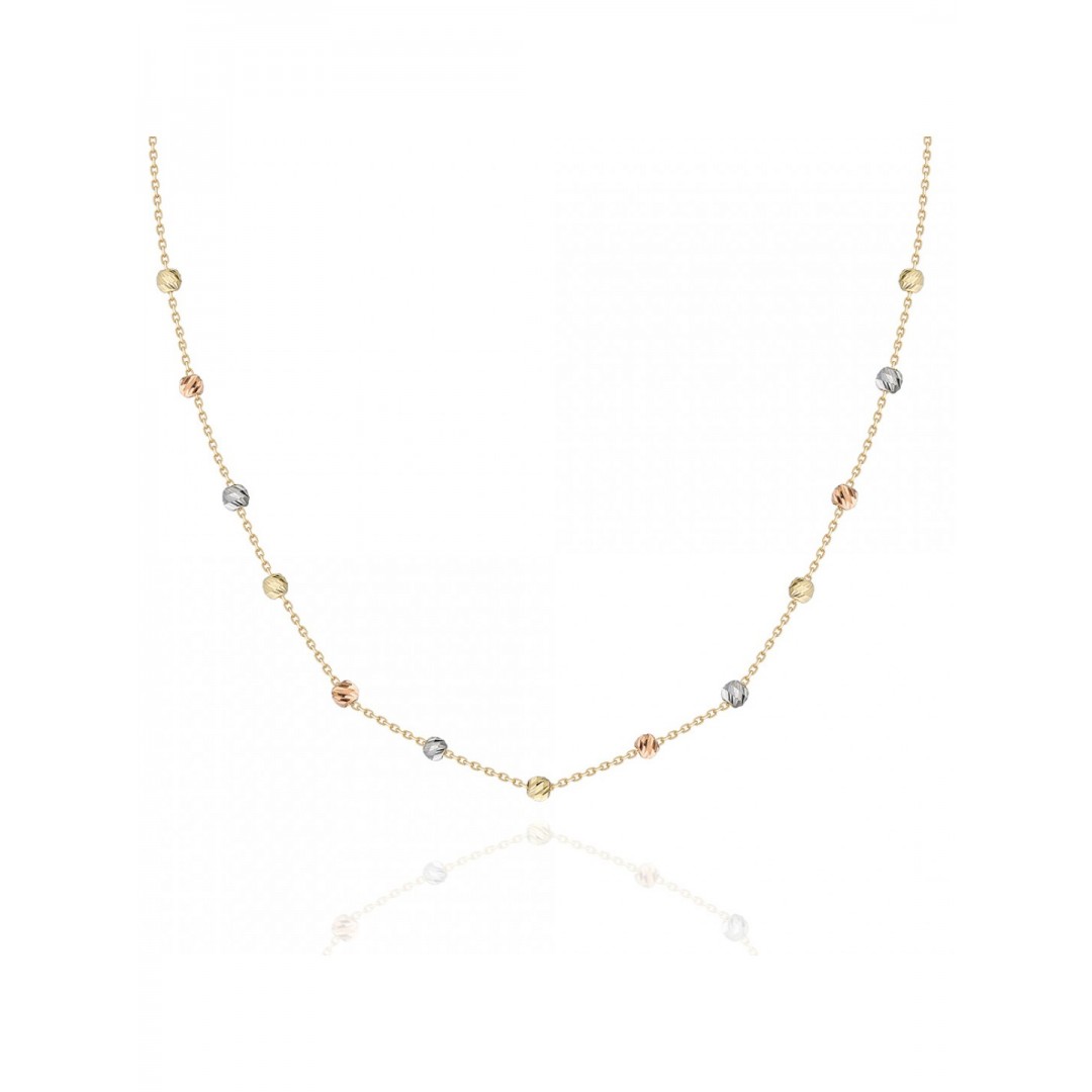 Златно колие с бляскави топчета Златно колие с бляскави топчета