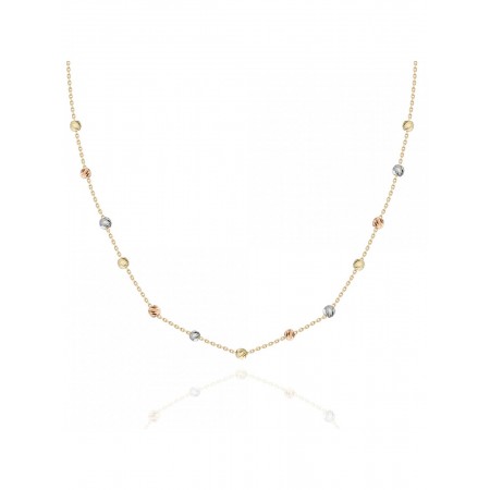 Златно колие с бляскави топчета Златно колие с бляскави топчета