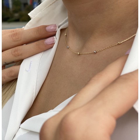 Златно колие Shine Orbs