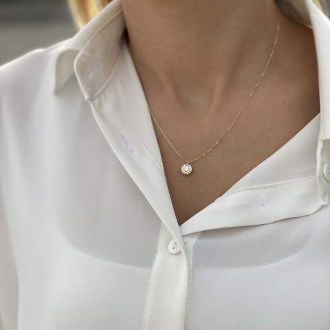 Златно колие Crystal 