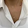 Златно колие Duo cross