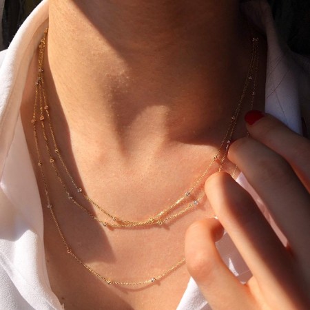 Златно колие  Color Balls