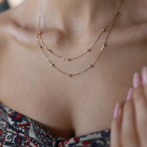 Златно колие Twin Glo