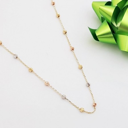 Златно колие Color Balls