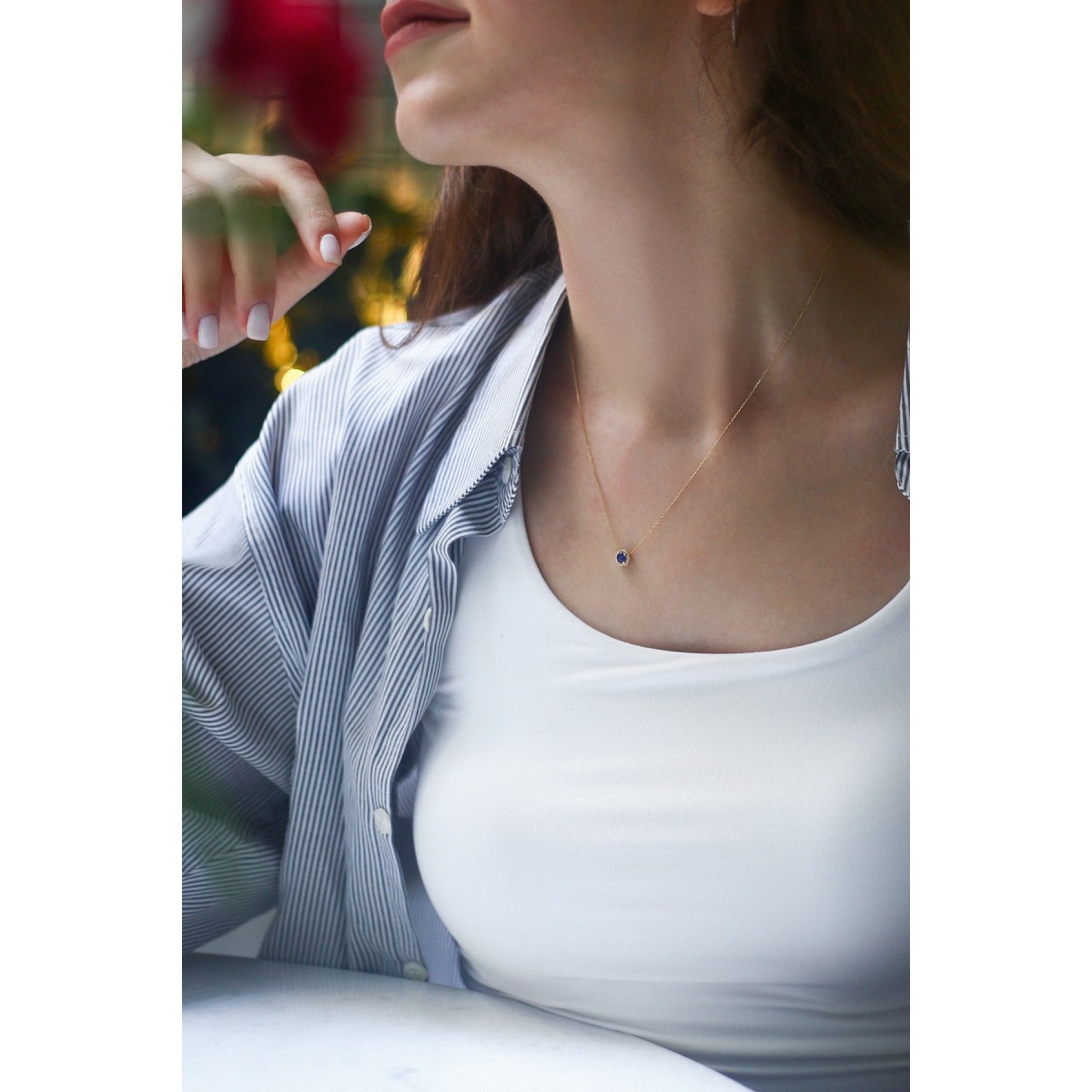 Златно колие Blue