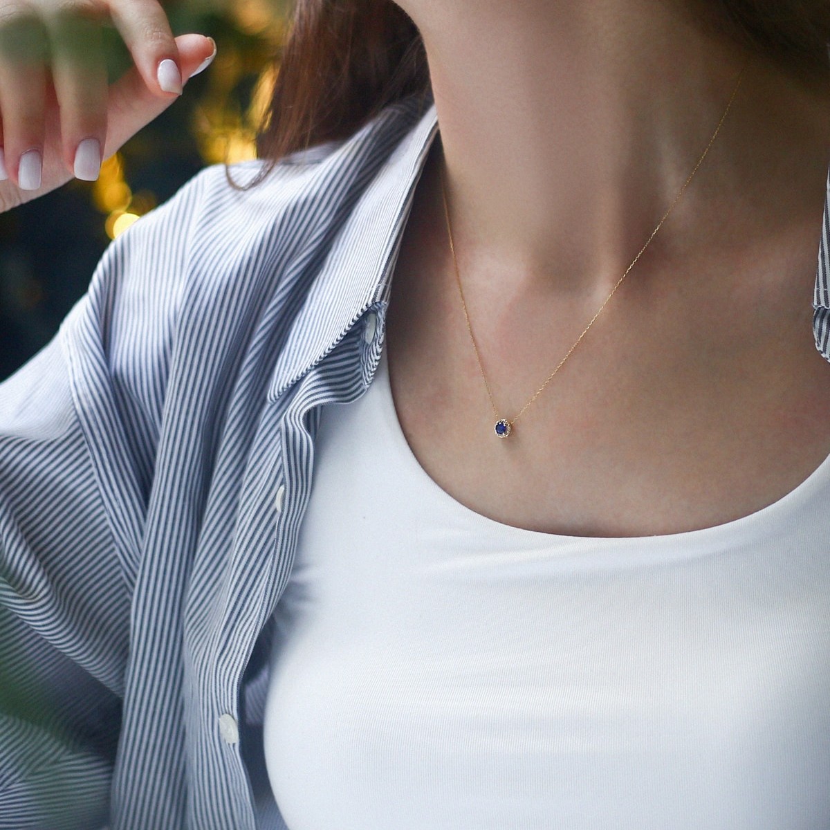 Златно колие Blue