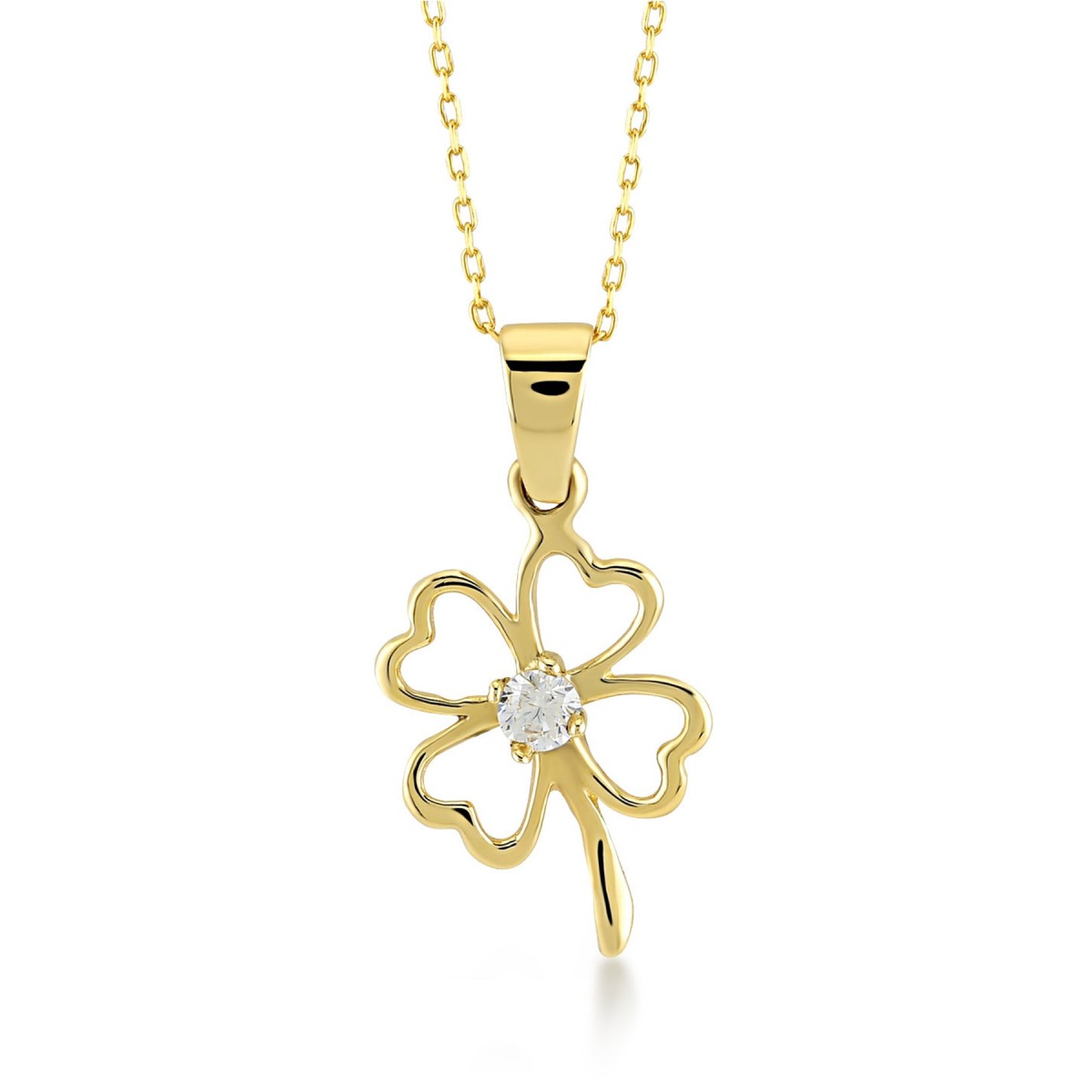 Златно колие с детелинка